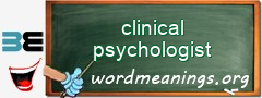 WordMeaning blackboard for clinical psychologist